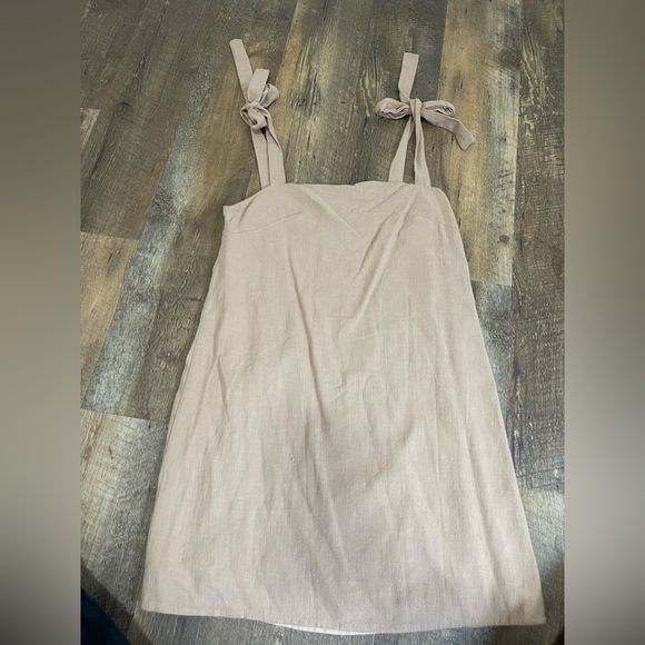 Petal & Pup brown tie mini dress. NEW! - Picture 2 of 3